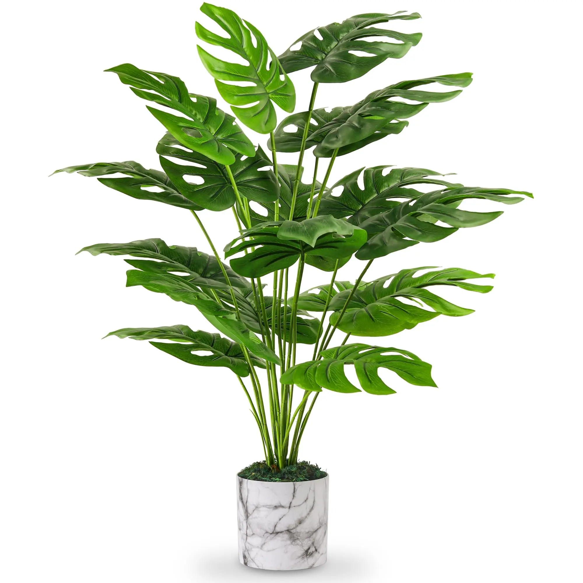 Fake Plants Tall Artificial Monstera in Pot - Ideal for Home, Farmhouse, Bedroom, Living Room, Indoor Decor