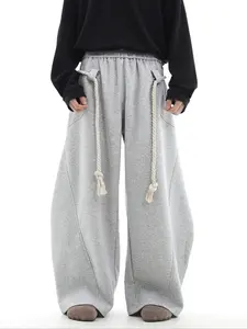 Men's Fashion Knife Cut Wide Leg Pants, Casual Loose-Fit Long Trousers, American Street Style, Perfect Gift for Him, Light