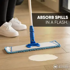 Microfiber Wholesale 18" Chenille Mucho Mop Pad - 2 Pack, Reusable & Washable Microfiber Mop Pads, Compatible with All 18" Flat Mops