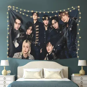 SKZ Stray, tapestry, suitable for decoration in living rooms, bedrooms, dormitories, birthday and festival gifts, a masterpiece for the bedroom, with street aesthetic style, easy hanging design, an ideal gift， bedroom decor cool stuff for room tapestry