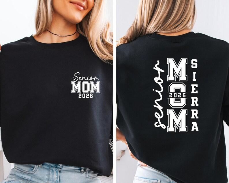 Senior Mom 2026 Shirt - Sweatshirt - Hoodie, Graduation 2026 Mom, Senior Gift Graduation, Matching Family Senior Mom 2026, Class Of 26 Crewneck Tee