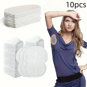 10-Pack Underarm Sweat Pads, Invisible Anti-Sweat Stickers, Dress Protection, Odor-Resistant, Comfortable & Discreet Design