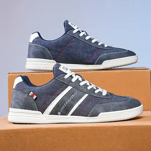 Men'S Comfortable And Stylish Lace-Up Casual Sneakers, Canvas Upper with Easy TPR Outsole, Durable, Lightweight And Comfortable Men'S Canvas Shoes