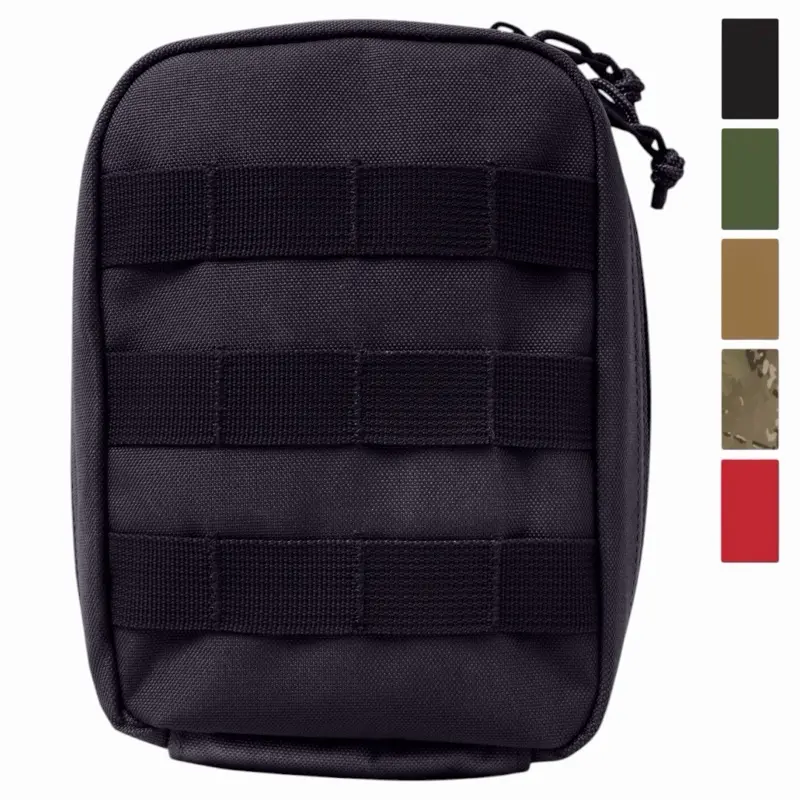 Rothco MOLLE Tactical First Aid Kit - Compact Portable Tactical Accessories with 7" x 8" x 3" Zippered Bag, Soap, Gloves, Tweezers, Ointment, 20+ Bandages for Emergency Safety Needs (Multiple Colors)