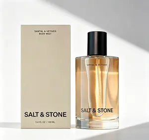 Salt & Stone Santal & Vetiver Body Mist 3.4 fl oz 100ml, Unisex Hair & Body Spray, Hydrating Fragrance Infused with Glycerin & Red Algae, Vegan & Cruelty Free, Refreshing Woody Scent for Daily Use