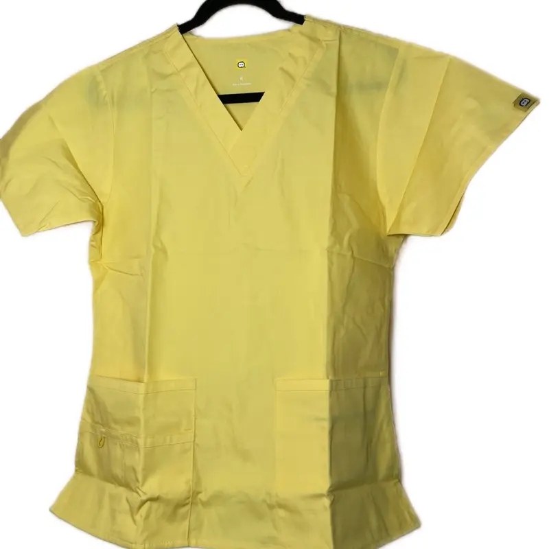 Yellow Scrub Uniform Top. Small