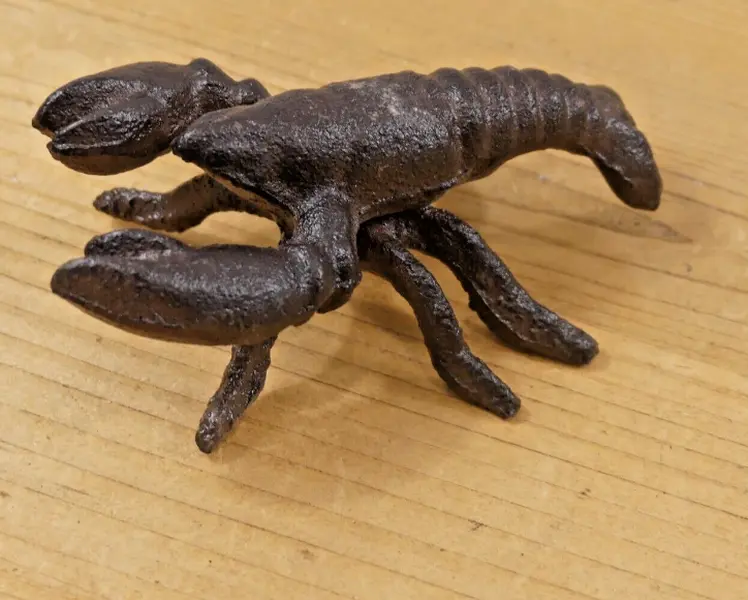 Crawfish Crawdad Figure Cast Iron Figurine Paperweight Lobster Cajun Decor