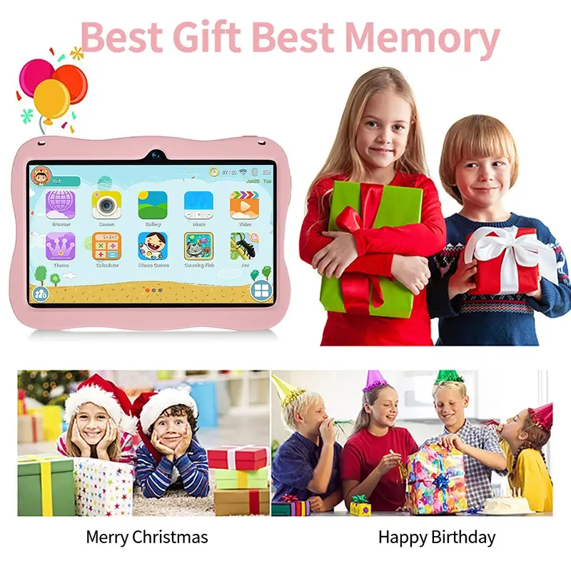 7 Inch Kids Tablet PC, Learning Entertainment Tablet, Quad Core