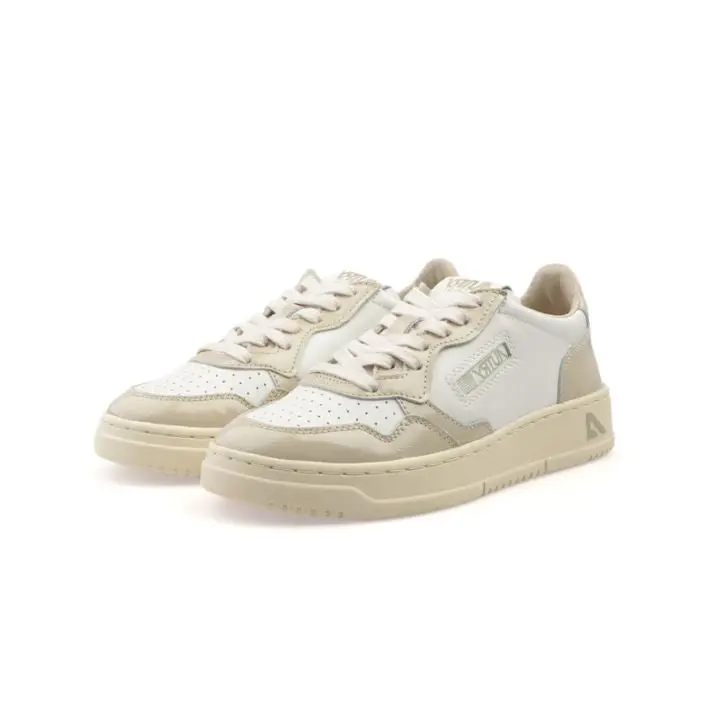 Medalist Low Sneaker in White and Foam, from Autry