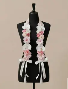 Personalized Bloom Floral Graduation Stole, Elegant Commencement Lei 2026