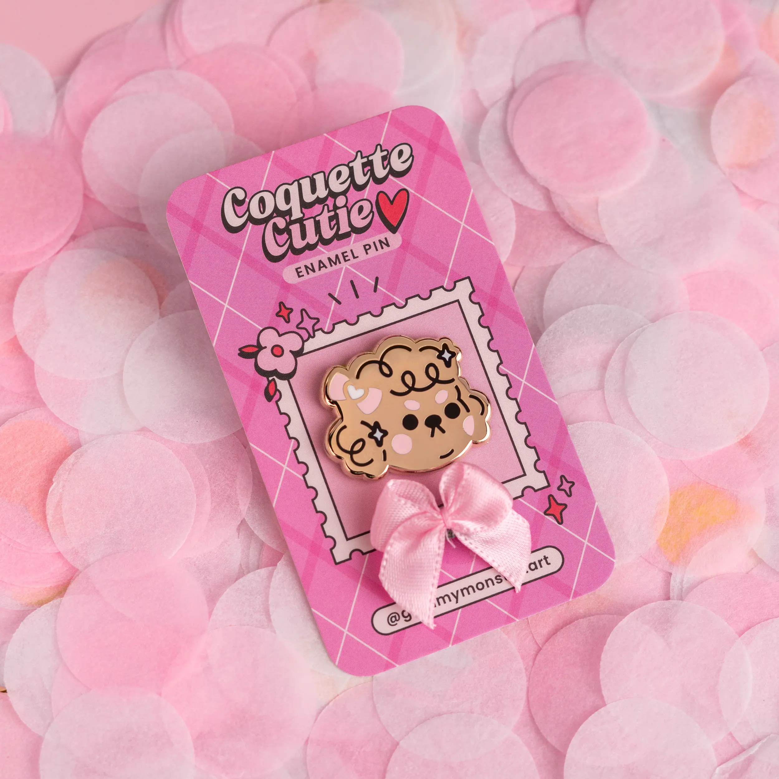 Coquette Enamel Pin | Poodle Lover Pin | Cute Bow Brooch