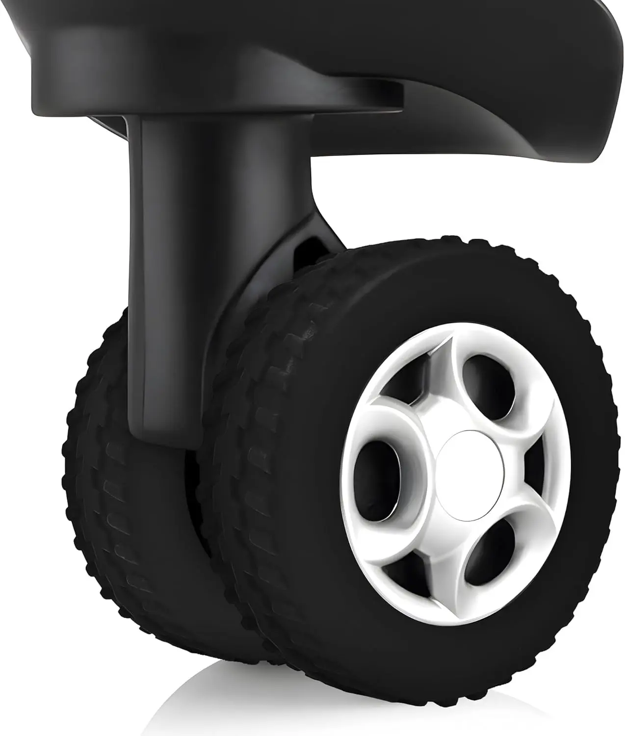 8 luggage wheel covers, silicone luggage wheel covers suitable for rotating wheels, wear-resistant and noise resistant portable luggage wheel protection device