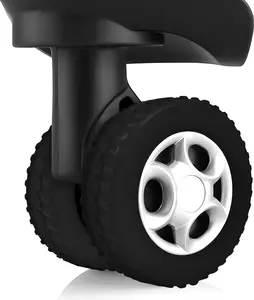 8 luggage wheel covers, silicone luggage wheel covers suitable for rotating wheels, wear-resistant and noise resistant portable luggage wheel protection device