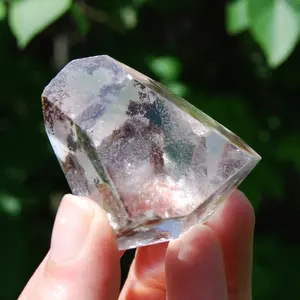 1.9in 98g Red Lodolite Garden Quartz Crystal Freeform, Scenic Shamanic Dreamstone Landscape Quartz, Brazil