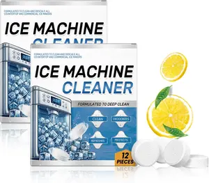 Ice Machine Cleaner Maker Descaler - 24 Clean Tablets, Compatible with Opal, , Nickel Safe Scale Remover for Countertop, Deep Cleaning, Remove odor, Bulk 1 Year