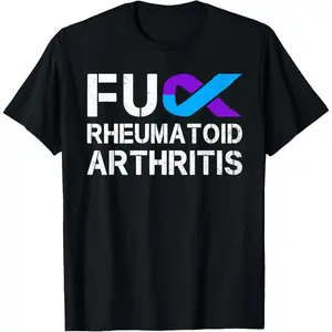 FU Rheumatoid Arthritis Awareness Month Ribbon Warrior T-Shirt,Made in USA