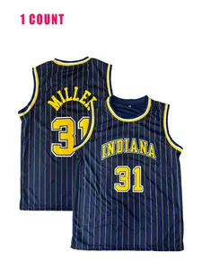 Men's Basketball Jersey, Loose Letter Embroidery Basketball Jersey, Casual Quick Drying Breathable Basketball Vest, Basketball Clothing for Men