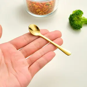 3 Pack Adorable Mini Salt Spoon, Cute Stainless Steel Seasoning Spoons - Thickened Small Spice Spoon for Accurate Measuring - Kitchen Gadget for Salt, Sugar, Pepper, Coffee - Dishwasher Safe, Rust Proof