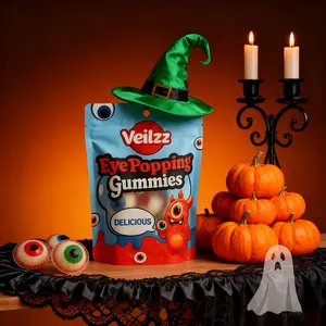 Veilzz EyePopping Gummies - Delicious Chewy Candies with Realistic Eyes & Fruity Aroma Perfect for Pranks Gifting Fun Flavor in Every Bag Halloween Edition