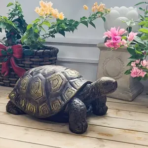 Aobtkel 21.3" Large 3D Turtle Statue, Realistic Resin Garden Sculpture with Intricate Shell Design, Weather-Resistant Indoor & Outdoor Decor for Lawn, Balcony, Patio, Unique Home Gift & Landscape Art