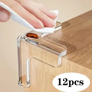 12 Transparent Soft Corner Guards for Furniture, Universal Anti-Collision Edge Protectors for Home & Office, Essential Desk Accessories