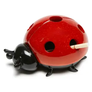 Ladybug Design Ashtray, 1 Count Creative Multifunctional Desktop Decoration Storage Box, Home Organizer for Living Room Office Garden Dormitory