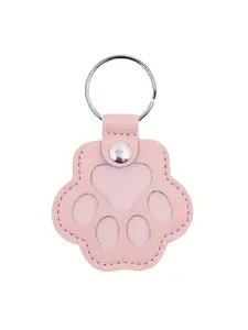Pet Hair Storage Bag Keychain, Cute Cat Paw Design, PU Leather, Portable Multifunctional, Suitable for Pet Grooming, Baby Products, Keys