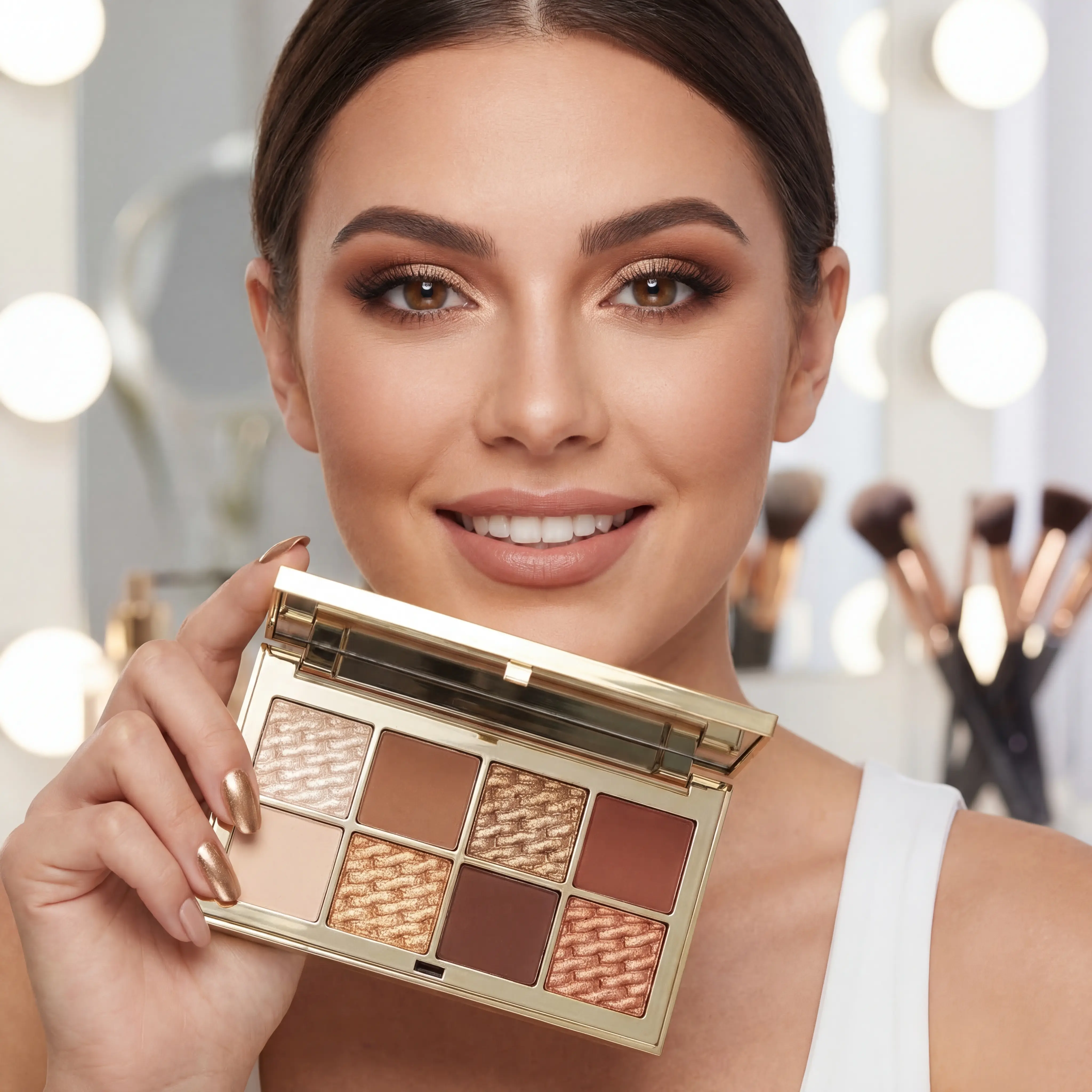 Luxury Eyeshadow Trio Palette – Matte & Shimmer