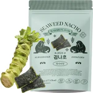 Korean Food SEA*ART Wasabi Flavored Seaweed Snacks – 40g (1.41oz) Zipper Pack – Bold Wasabi Kick, Crispy & All-Natural, Vegan Fusion Gourmet Sea Vegetable Treat