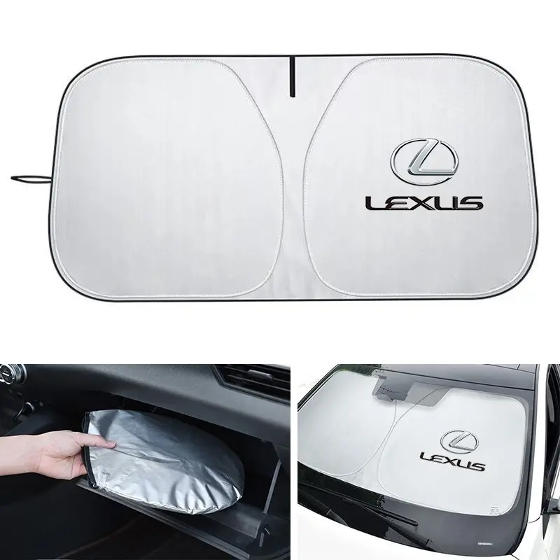 Folding Car Windshield Sunshade Cover, UV Protection Visor for Lexus Models, Essential Accessory for Vehicle Safety & Comfort, UV Protective Sunshade, Sun Shades For Car Windows, Windscreen Shade Cover, Car Sunshades For Windshield