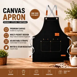 Adjustable Waterproof Chef Apron – Durable Cooking & Baking Apron with Pockets for Men & Women (BBQ, Kitchen, Crafts)#SummerVibes