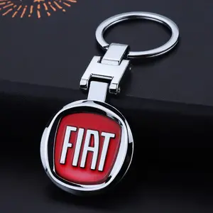 FIAT Badge Keychain Pendant Car Keyring Accessories For FIAT 500 Ducato Panda Grande Punto Tipo Abarth Pulse Strada 600 500L Mobi Doblo Fullback Freemont Toro Qubo Fiorino Aege
