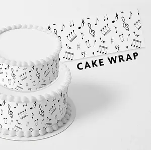 Cakecery Musical Notes Deco Edible Icing Image Cake Border Strips Decoration Frosting Sheet Strips