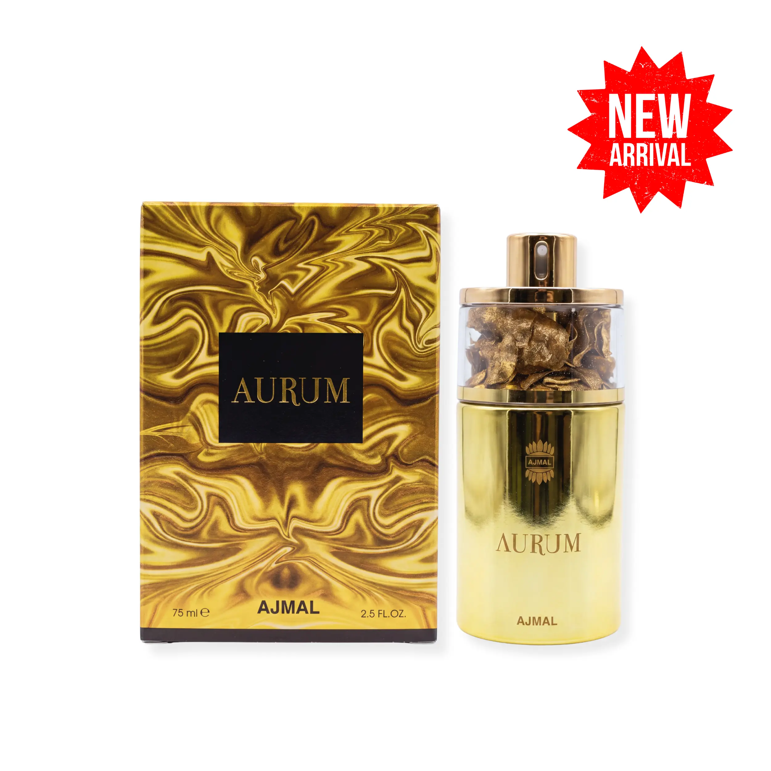 Ajmal Aurum Eau de Parfum for Women, a Glamorous Fruity Floral Fragrance with Notes of Amber, Musk, and Sandalwood, Youthful Signature Scent, 2.5 fl oz (75mL), Glamour Magic, Feminine Energy, 2 To 2.9 Fl Oz, Fragrances, Bottle, Beauty Perfume, Liquid, Sin