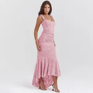 [Oder 10-12days] Off Shoulder Maxi Dress, Ruched Bodycon Evening Gown, Women’s Party Formal Outfit