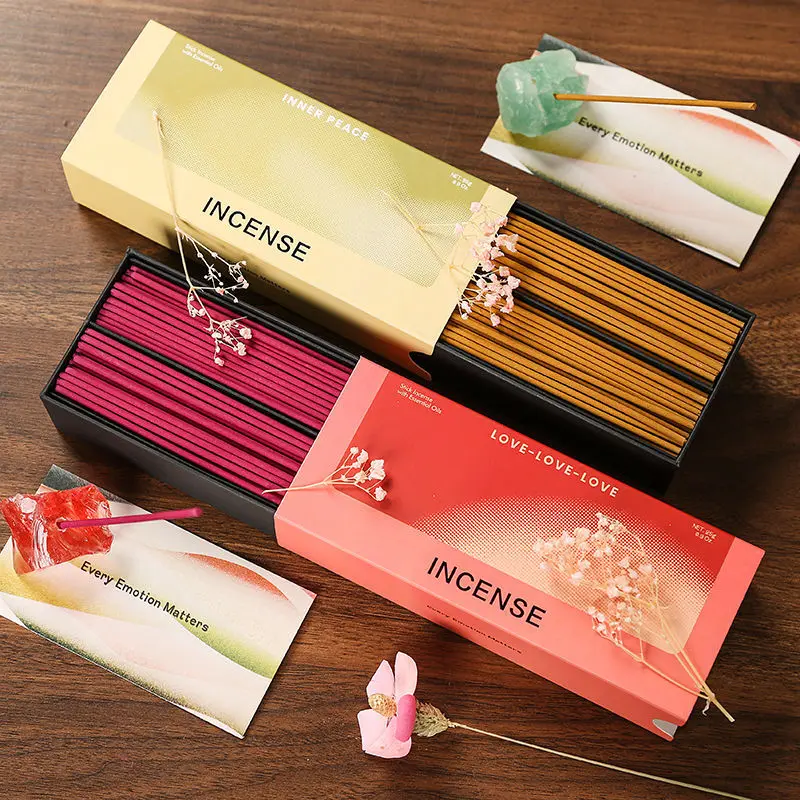 Crystal Stone Incense Stick & Holder Box Set - All Natural Scented Freshener Kit with Plant Oil, Plant Aromatherapy for Relaxation, Multiple Scents, Ideal Home Fragrance Gift