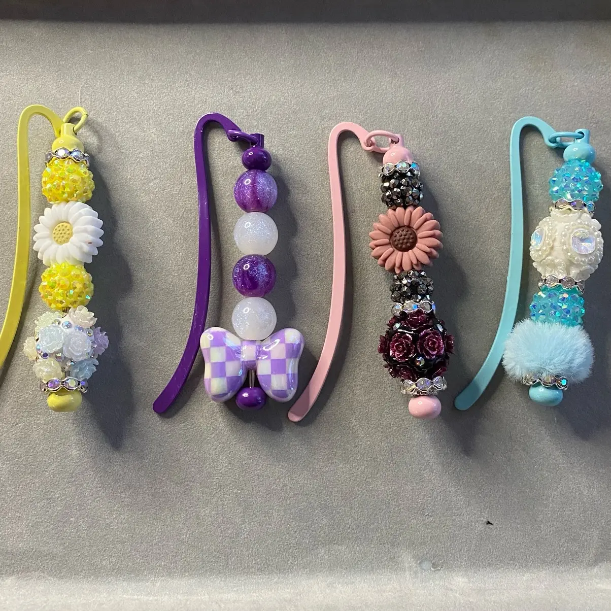 Custom Beaded Metal Bookmark Custom Beaded Metal Bookmark