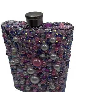 This 8 oz Bling Flask is the perfect accessory for those who love a touch of glamour in their drinkware.