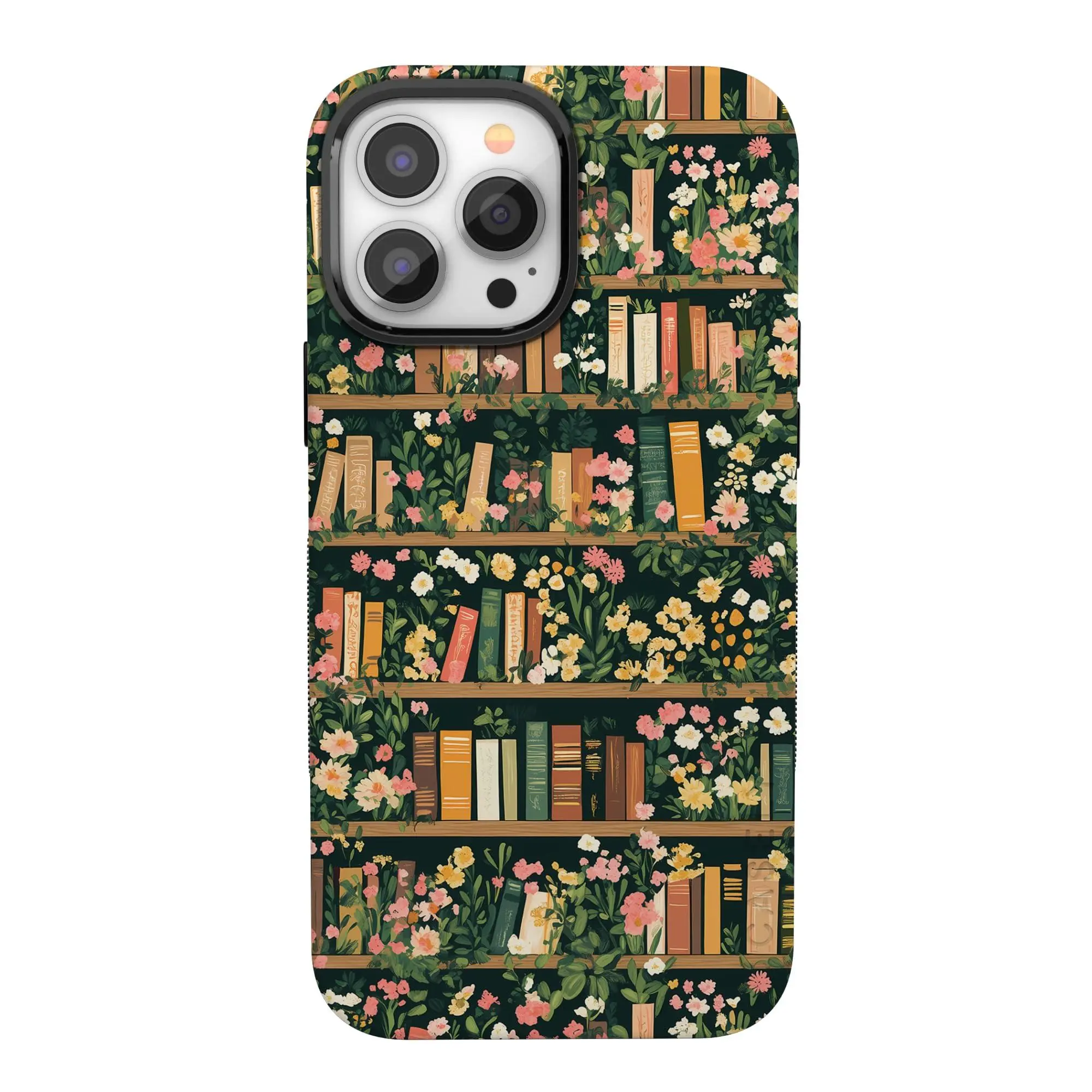 Casely iPhone 13 Pro Case | Book Nook | Floral Library | Bold Protective Design | Compatible with MagSafe