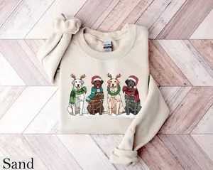 Labrador Retriever Christmas Sweatshirt, Dog Christmas Shirt, Labrador Mom Tshirt, Gift for Dog Lover, Holiday Sweater, New Year Shirt, Xmas