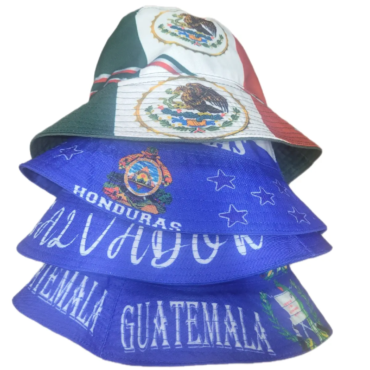 Bucket Hat. Honduras, El Salvador, Mexico & Guatemala Bucket Hats. Gorros,gorras, sombreros de cubo
