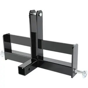 GAOMON Heavy Duty 3 Point Trailer Hitch with 2" Receiver – Category 1 Tractor Quick Hitch Attachment with Suitcase Weight Brackets, Compatible with Most Implements, Black