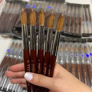 Kolinsky Brush for Beautiful Nails - Hand, Foot & Nail Care size 20 (crimped )