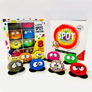 8 MINI Emotion Plush Toys with A Little SPOT of Feelings Hardcover Book Box Set