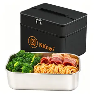 Heated Lunch Box for Men, Electric Food Warmer 110V Car 12V/24V, Leakproof Lunch Bag with Thermos Function, Loncheras Electricas para Calentar Almuerzo