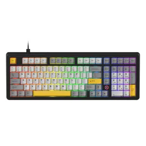 AJAZZ AK980 wired mechanical keyboard new daydream switch large column keyboard customized Gasket structure five layer soundproof filling RGB backlight gaming office keyboard RGB DIY suitable for e-sports games and office