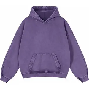 Mens Oversized Hoodies Pullover Women Fall Acid Wash Plain Preppy Hoodie Streetwear Cotton Vintage Hooded Sweatshirt