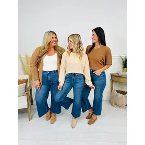 My Everything Cropped Wide Leg Tummy Control Jeans