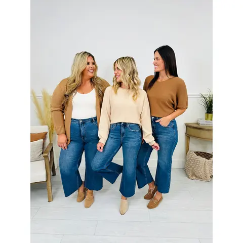 My Everything Cropped Wide Leg Tummy Control Jeans