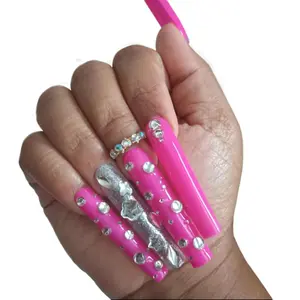 3xl Hot Pink Press Ons
